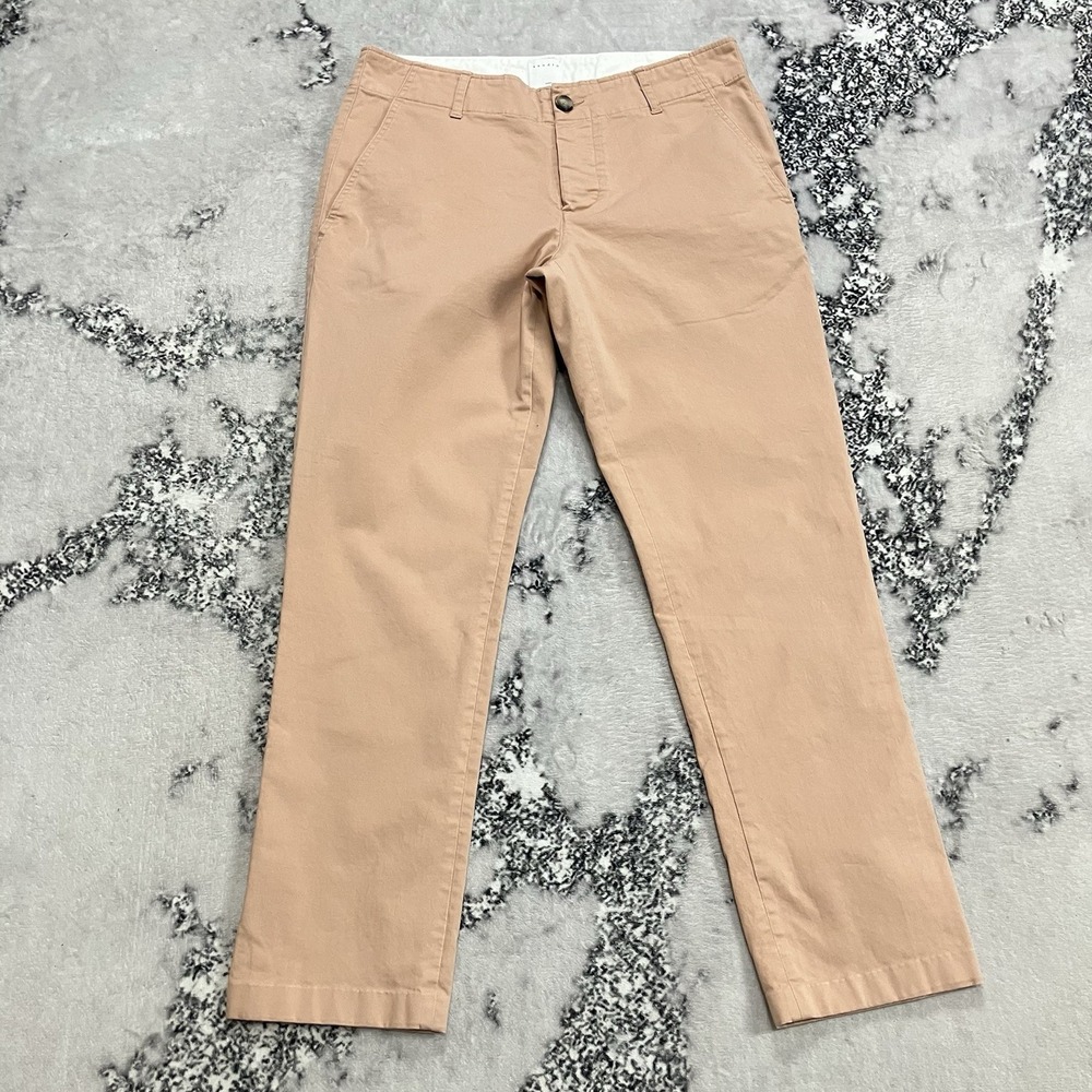 Sandro Paris Slim Chino Pants Womens Size 40/8 Peach Cotton Straight Leg